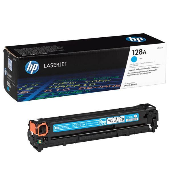 HP 128A Cyan Original LaserJet Toner Cartridge (CE321A)