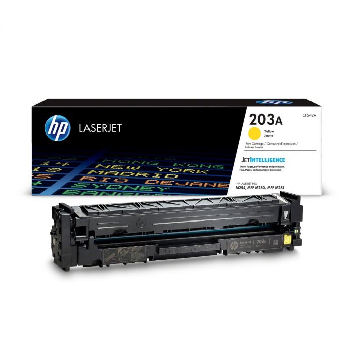 HP 203A Yellow Original LaserJet Toner Cartridge (CF542AY)