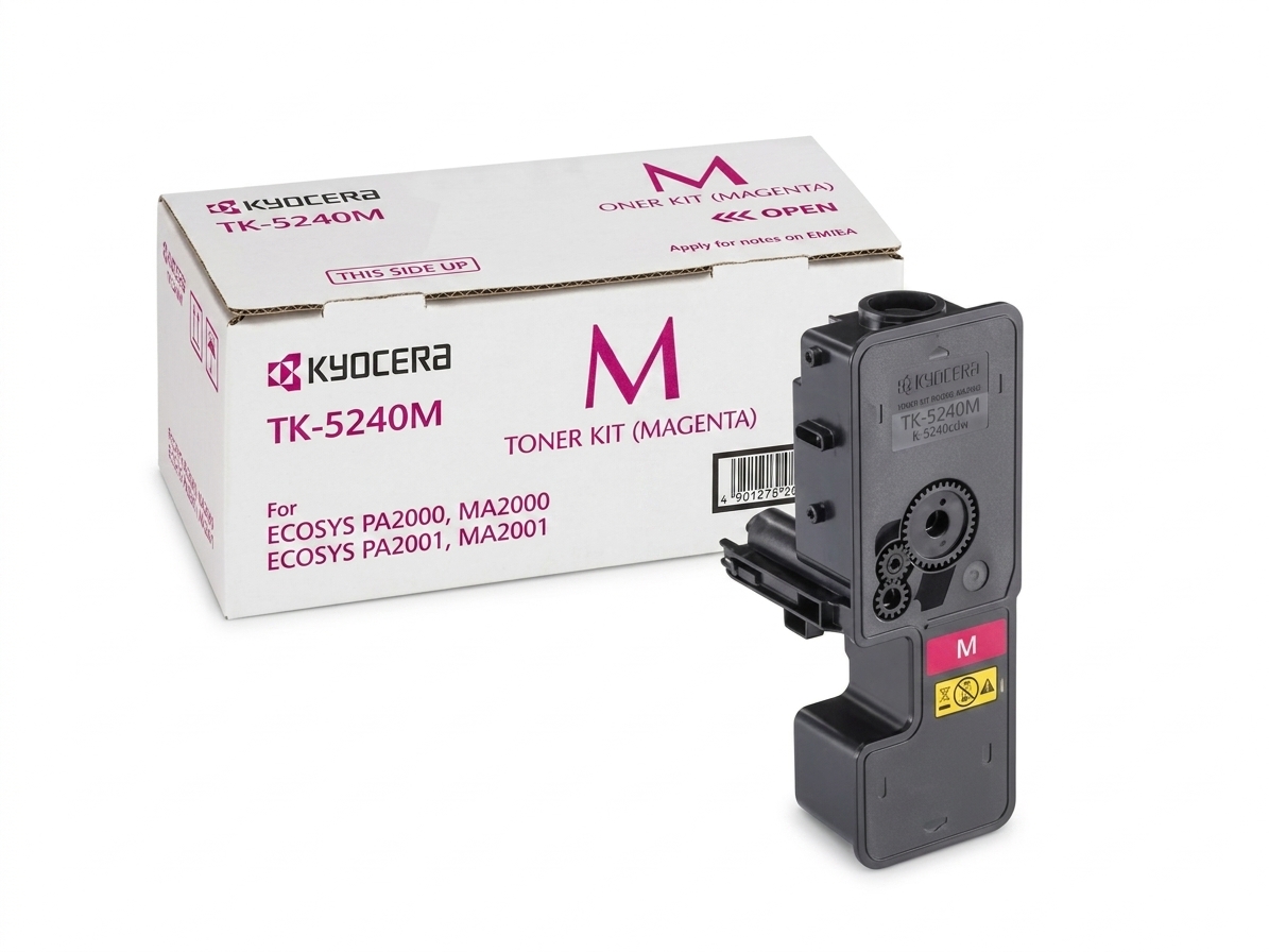 Magenta Kyocera TK 5240M Toner Cartridge for ECOSYS P5026cdn, P5026cdw, M5526cdn & M5526cdw – 3000 Pages