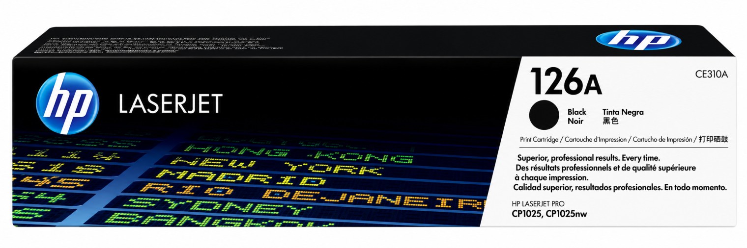 HP 126A (CE310A) Black Original LaserJet Toner Cartridge for CP1025, M175 & M275 – 1200 Pages