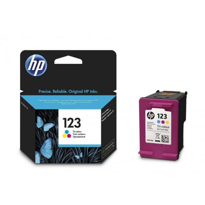 HP 123 Tri-Color Original (F6V16AE) Ink Cartridge 