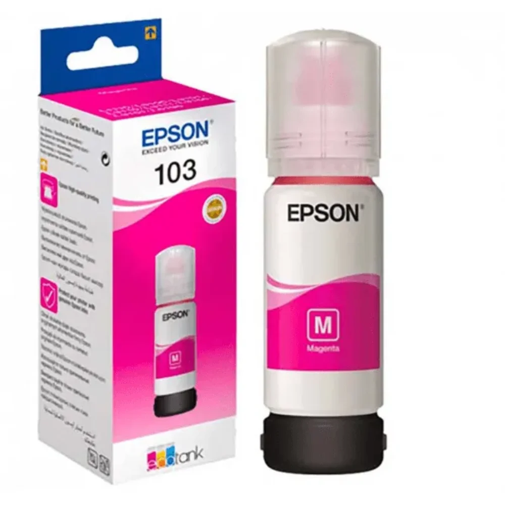 Epson 103 Magenta Ink Bottle High Quality High Yield(C13T00S34A)