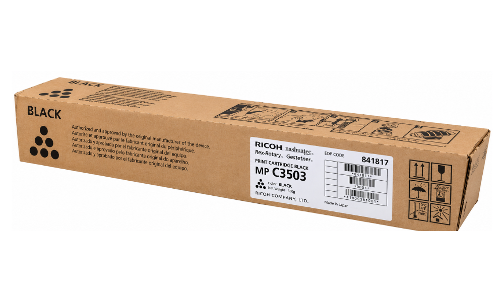 Ricoh MP C3503 Black Toner Cartridge for MP C3003, MP C3503, MP C3004 & MP C3504 – 29500 Pages