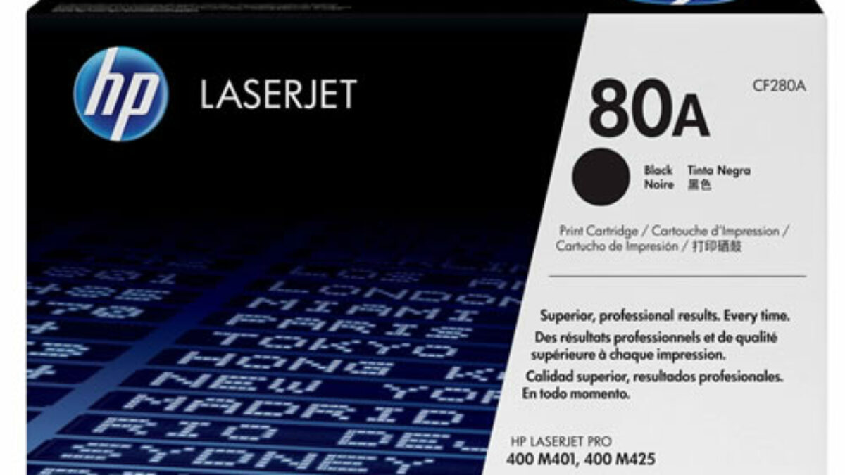HP 80A Original Black LaserJet Toner Cartridge CF280A