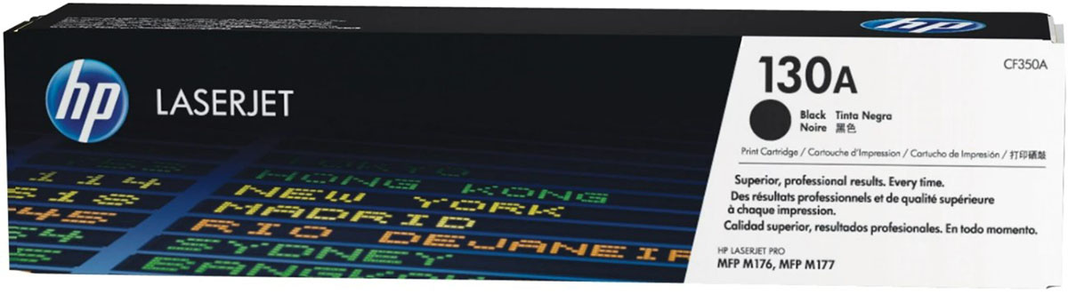 HP 130A Black Original CF350A LaserJet Toner Cartridge