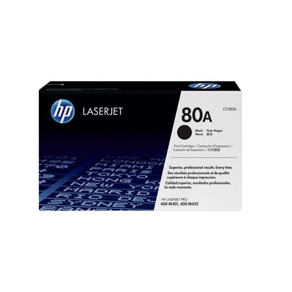 HP 80A  Black Original LaserJet Toner Cartridge(CF280A)