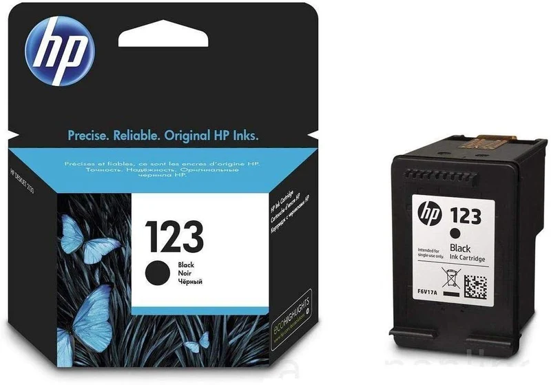 HP 123 Black Original (F6V17AE) Ink Cartridge 