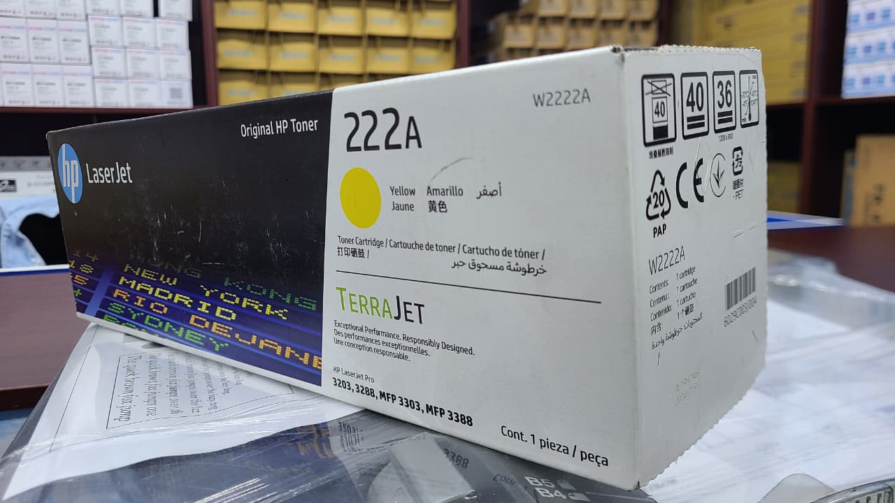 HP 222A Yellow Toner Cartridge (W2222A) Quality Performance 