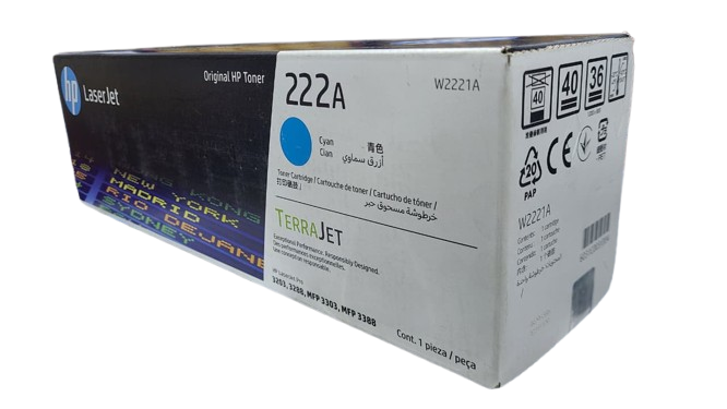 HP 222A (W2221A) Cyan High Quality Toner Cartridge 