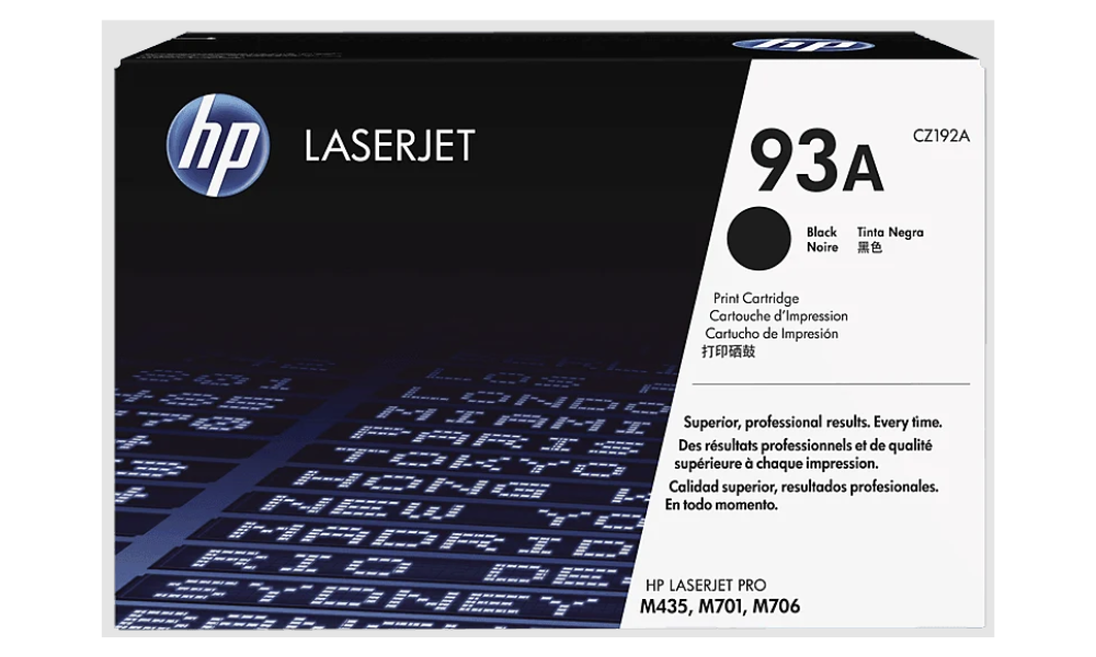 Black HP 93A Original LaserJet Toner Cartridge (CZ192A)