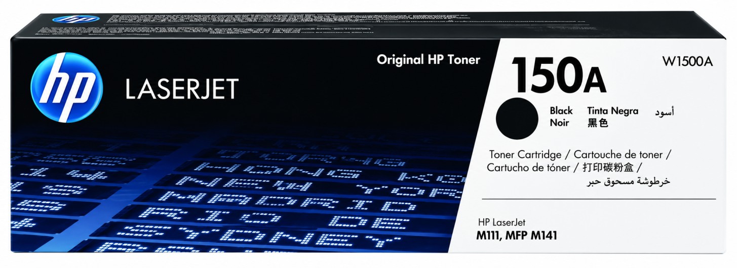 Black HP 150A Original LaserJet Toner Cartridge (W1500A)