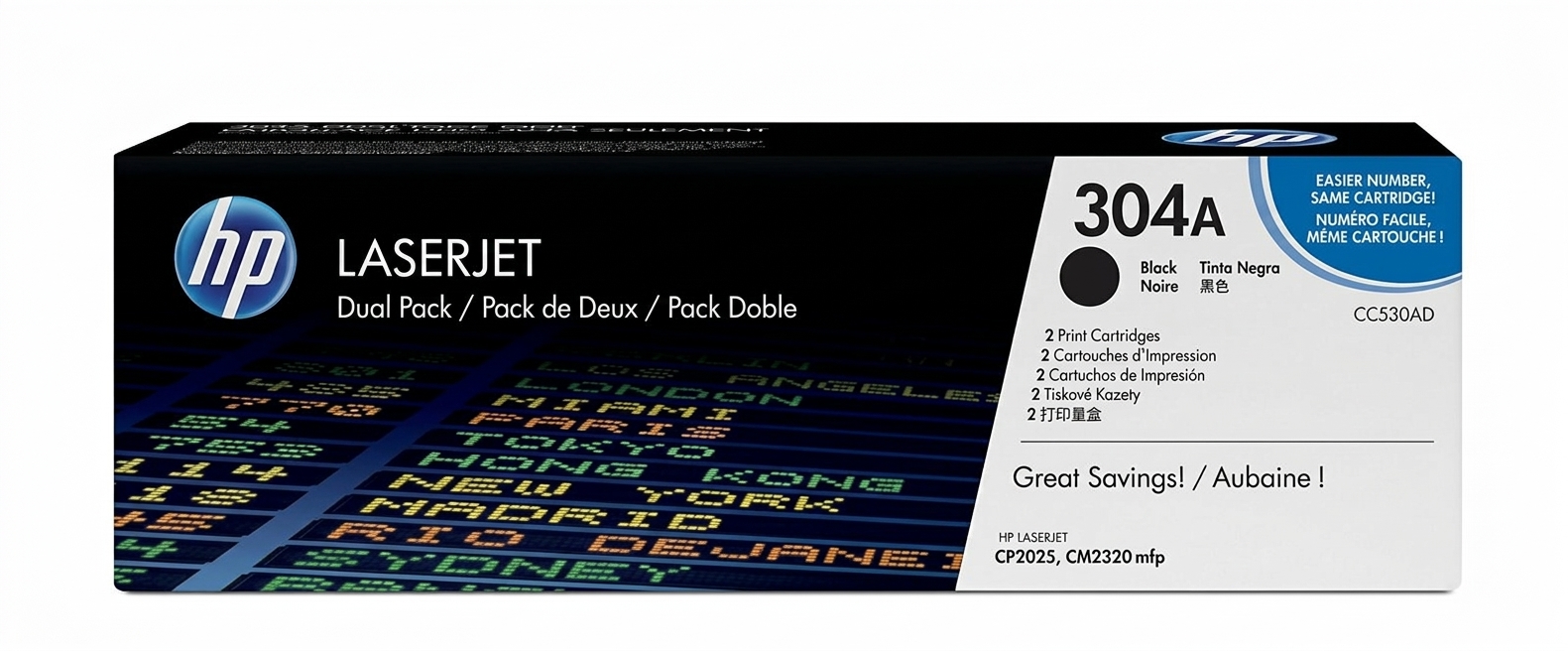 CC530A HP 304A Black Original LaserJet Toner Cartridge for Color LaserJet CP2025 & CM2320 – 3500 Pages