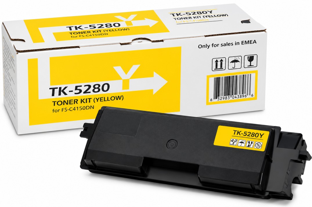 TK-5280Y Yellow kyocera Toner Cartridge for ECOSYS P6235cdn, M6235cidn & M6635cidn – 11000 Pages