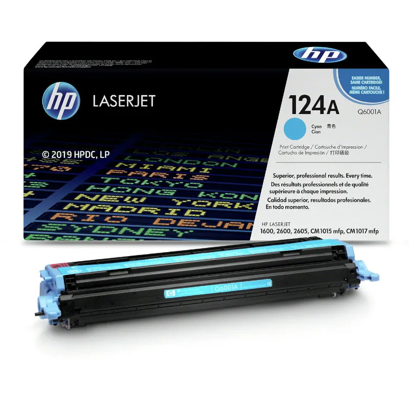 HP 124A Cyan (Q6001A) Genuine LaserJet Toner Cartridge 