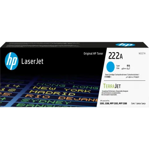 Quality HP 222A Cyan Original (W2221A) Toner Cartridge 