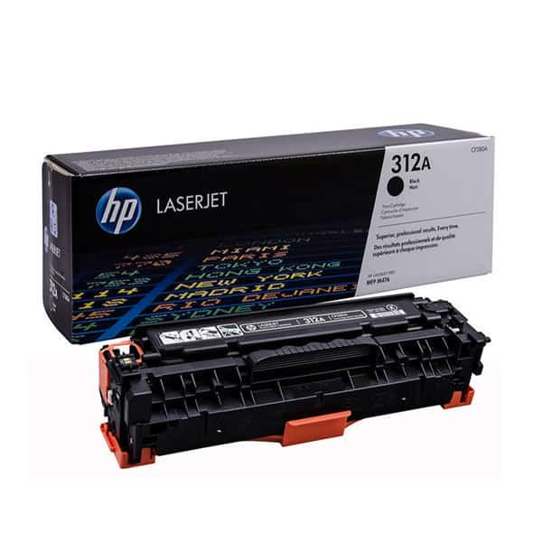 HP 312A Black Original LaserJet Toner Cartridge CF380A