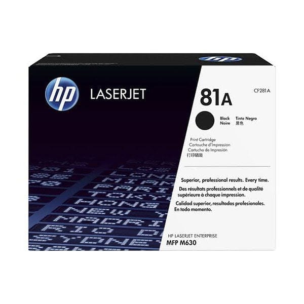 HP 81A (CF281A) Black Original LaserJet Toner Cartridge for M604, M605, M606 & M630 – 10500 Pages