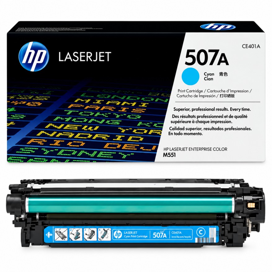 Quality HP 507A Cyan Original (CE401A) LaserJet Toner Cartridge 