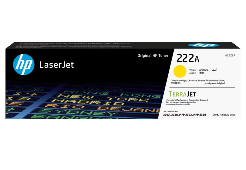 HP 222A (W2222A) Yellow Original LaserJet Toner Cartridge 