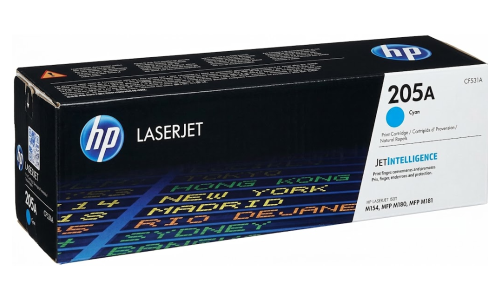 Cyan CF531A HP 205A Original LaserJet Toner Cartridge for Color LaserJet Pro M154 & MFP M180/M181 – 900 Pages