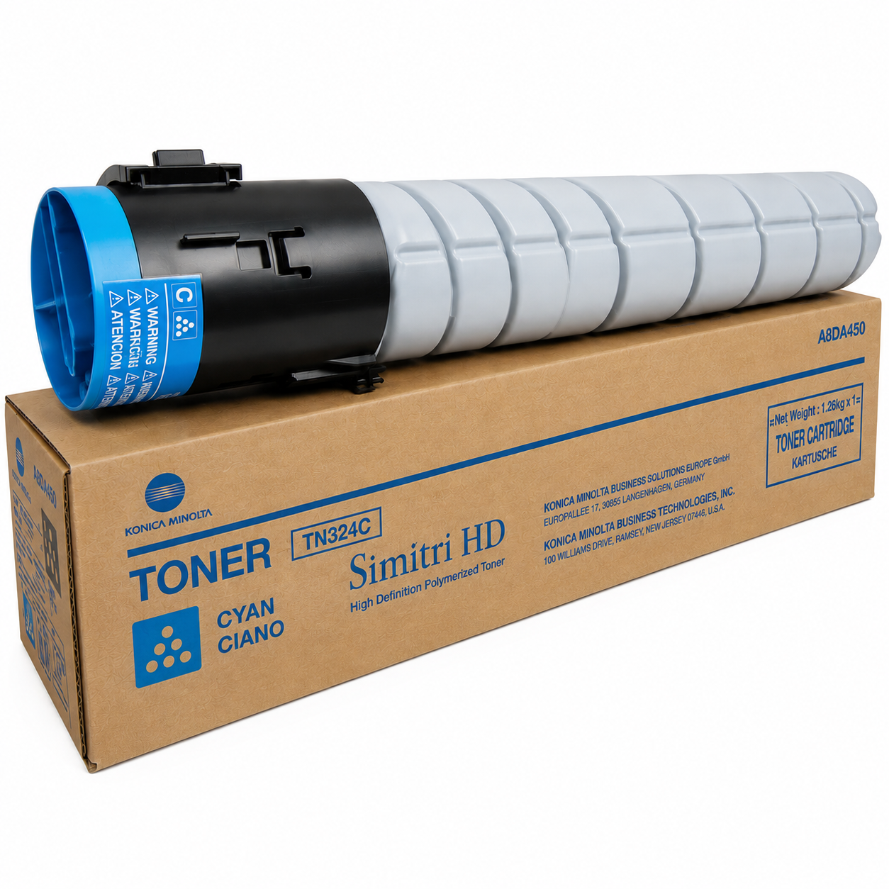 Konica Minolta TN-324C (TN324) Cyan Toner Cartridge
