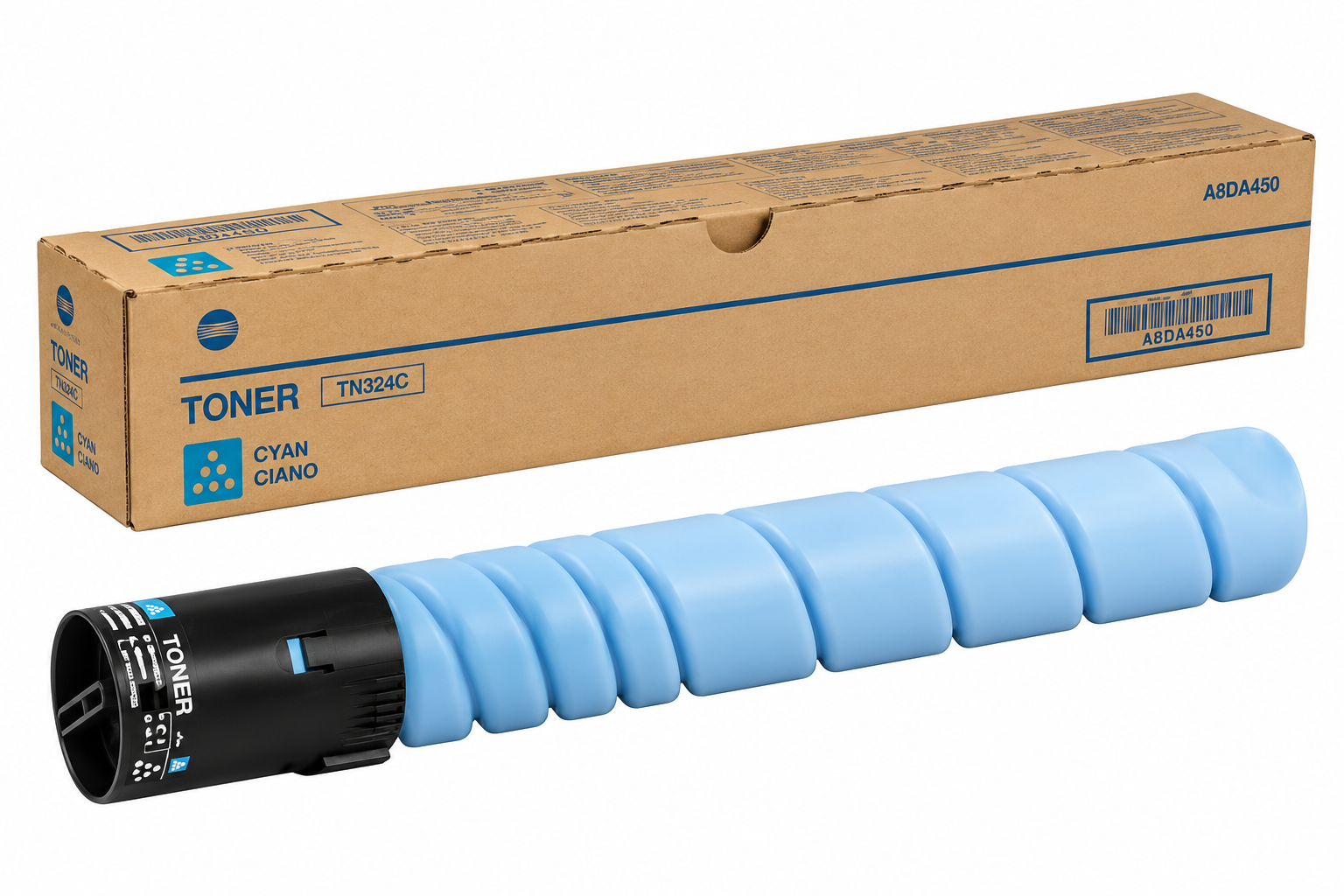 Konica Minolta cyan TN-324C Toner Cartridge for bizhub C258, C308 & C368 – 26000 Pages