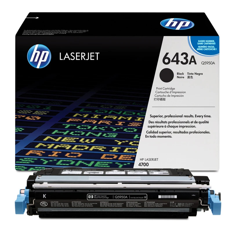 HP 643A Black Toner Cartridge (Q5950A) Original 