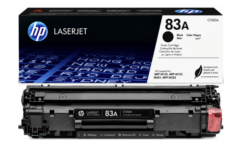 Original CF283A HP 83A Black LaserJet Toner Cartridge for M125, M127, M201 & M225 – 1500 Pages