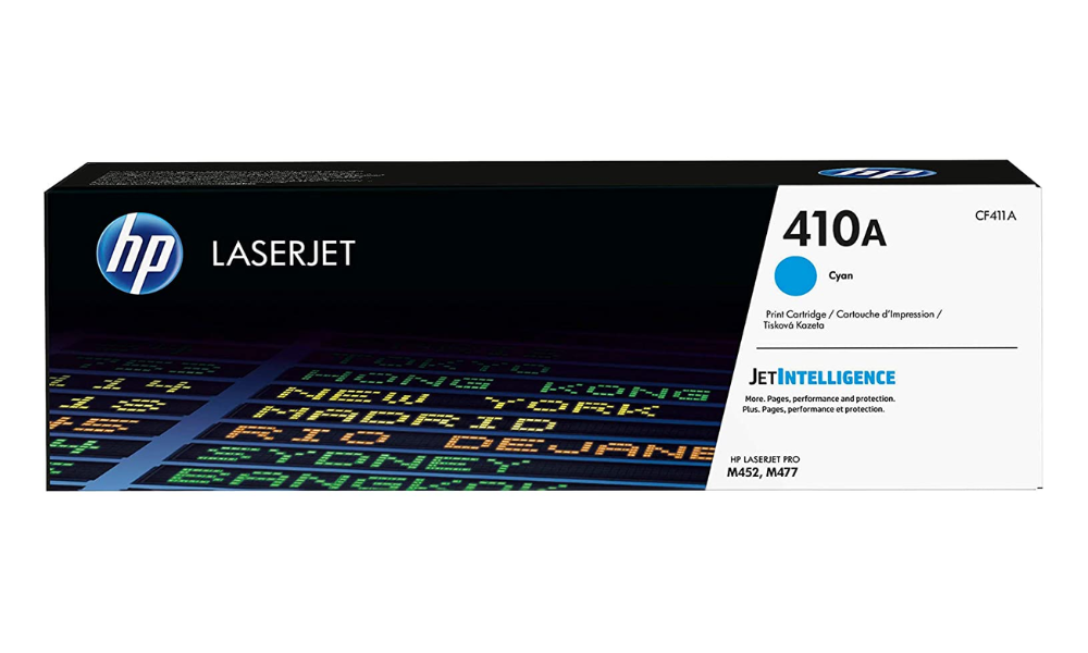 HP 410A CF411A Cyan Original LaserJet Toner Cartridge for Color LaserJet Pro M452 & MFP M477 – 2300 Pages