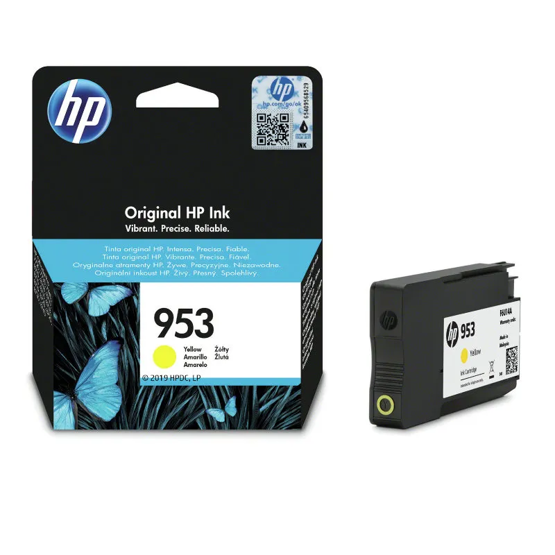 HP 953 (F6U14AE) Yellow Original Ink Cartridge for OfficeJet Pro 7720, 7730, 7740, 8210, 8720 & 8730