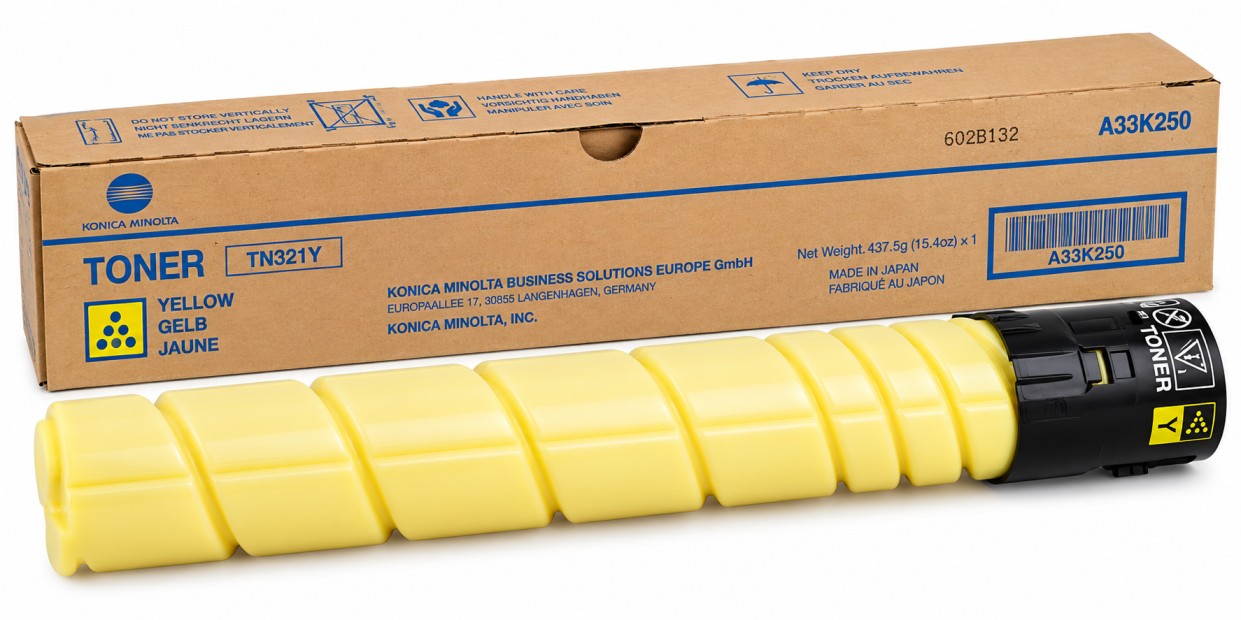 Quality Konica Minolta TN 321Y Yellow Toner Cartridge