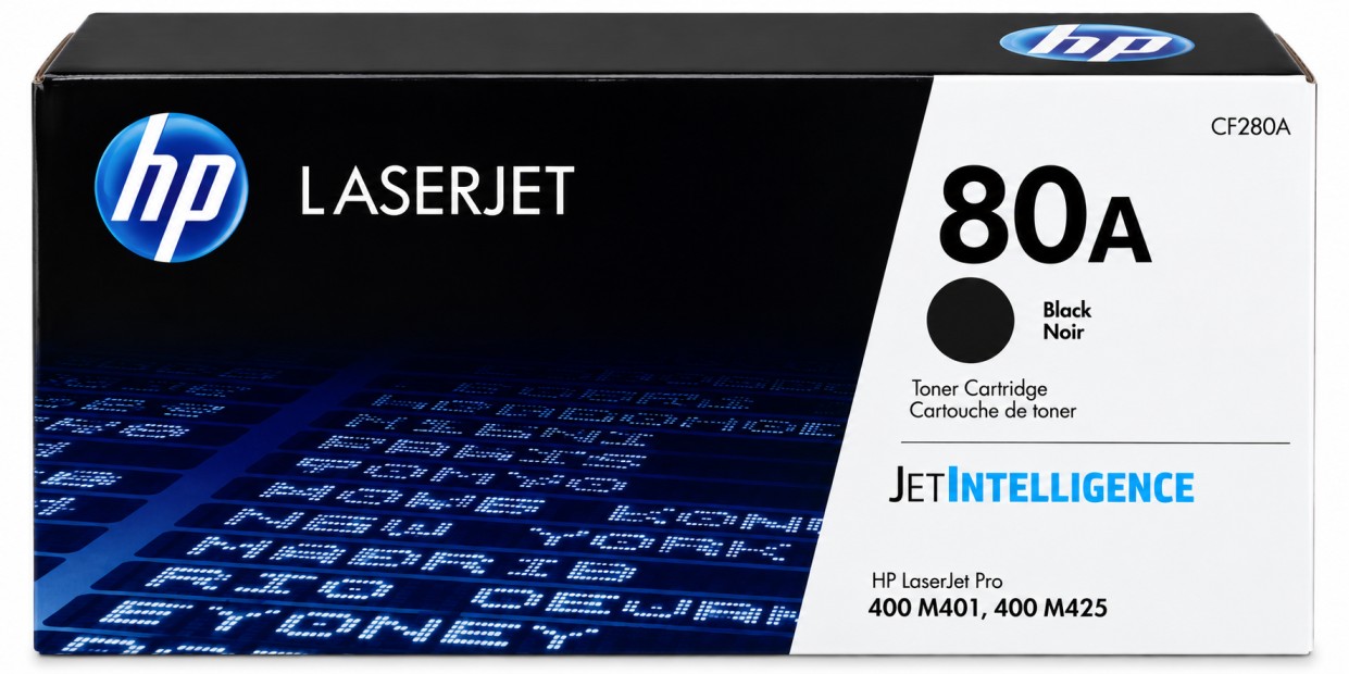  80A (CF280A)hp Black Original LaserJet Toner Cartridge for M401 & M425 – 2560 Pages