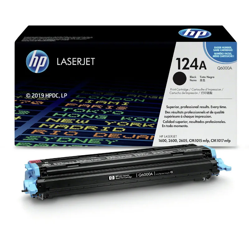 HP 124A Black Genuine (Q6000A) LaserJet Toner Cartridge 