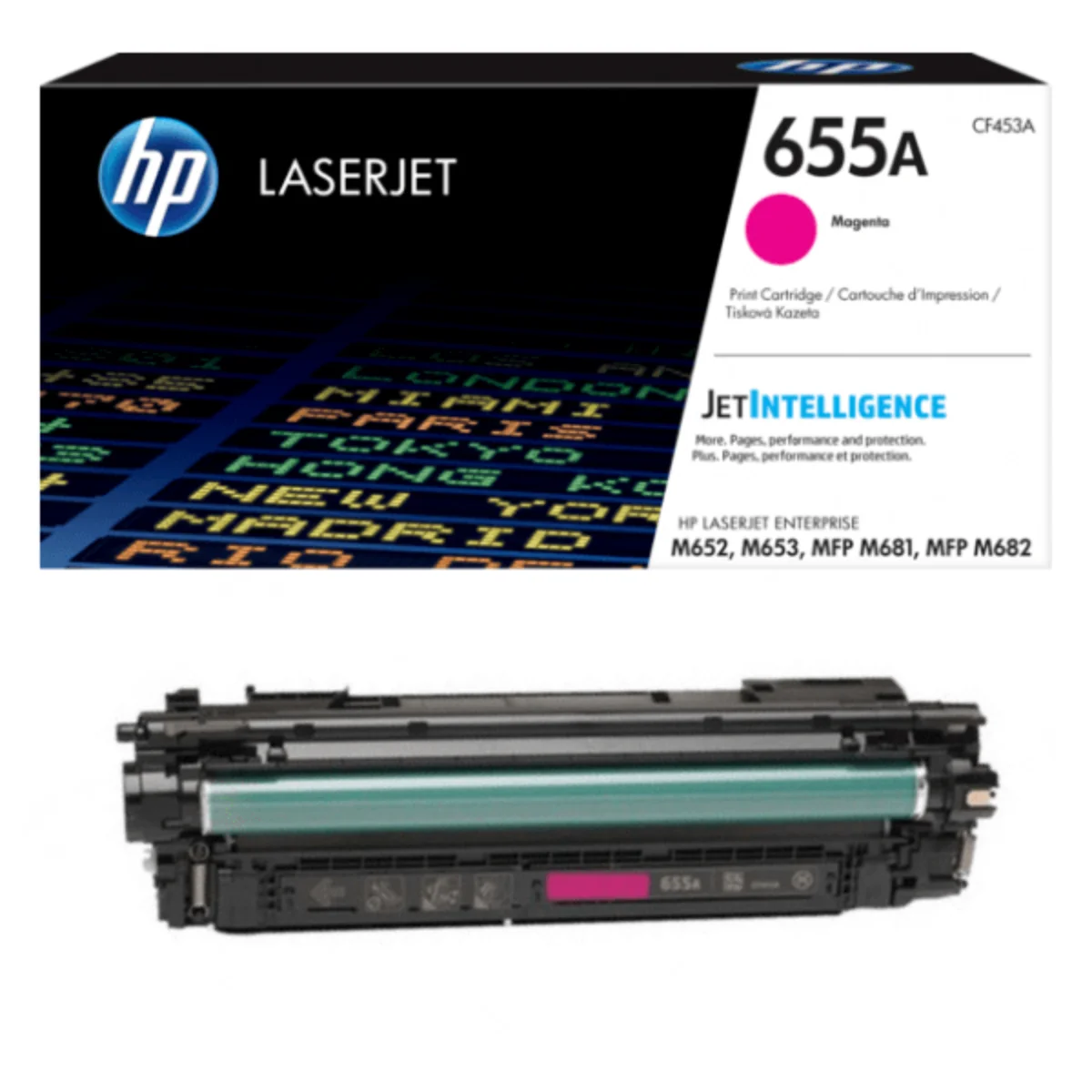 HP 655A Magenta Genuine Quality LaserJet Toner Cartridge (CF453A)