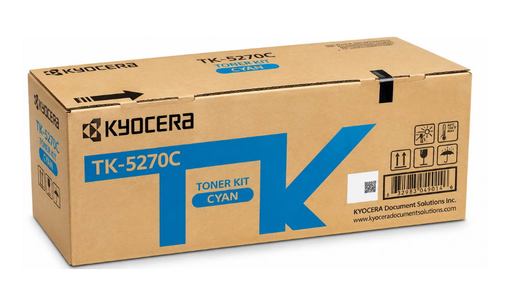 Kyocera TK 5270C Cyan High Performance Toner Cartridge for ECOSYS P6230cdn, M6230cidn & M6630cidn – 6000 Pages