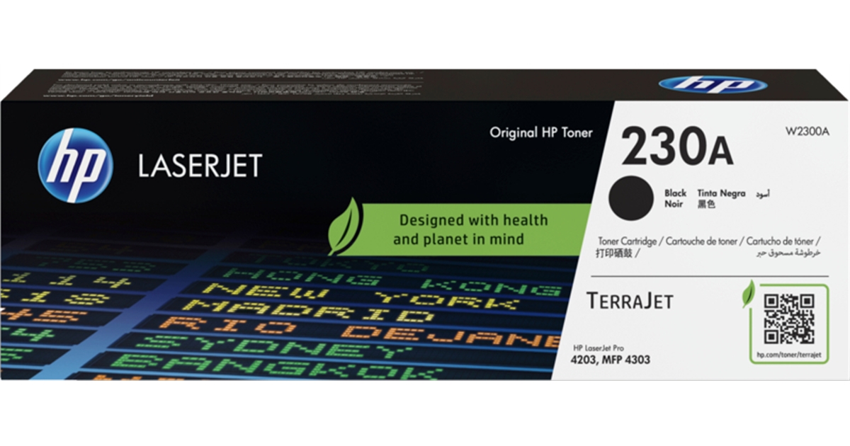 HP 230A Black (W2300A) High Performance Toner Cartridge 