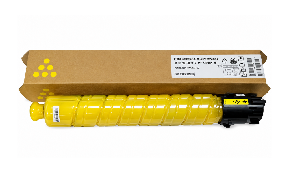 Yellow Ricoh MP C300 841298 Quality Toner Cartridge for Aficio MP C300, MP C300SR & MP C400 – 10000 Pages