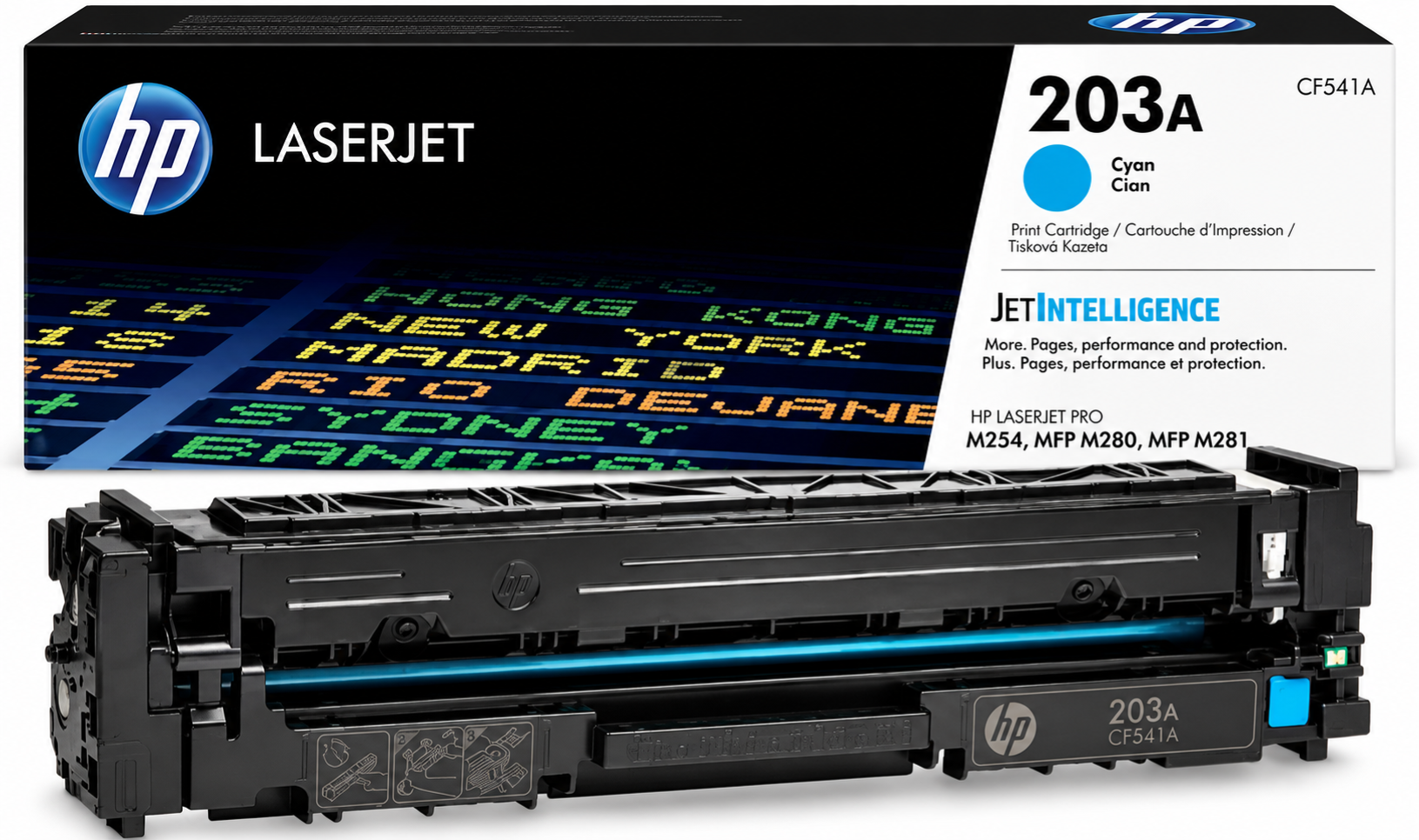 original HP 203A (CF541A)  Cyan LaserJet Toner Cartridge