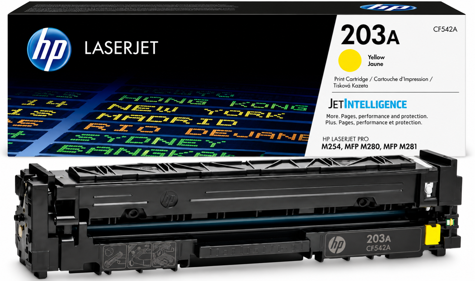 HP 203A (CF542A) Original Yellow LaserJet Toner Cartridge