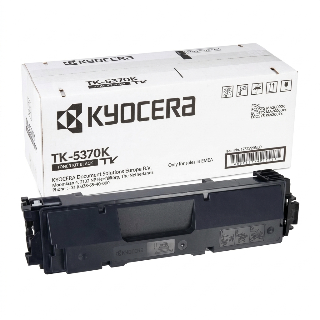 Black Kyocera TK 5370 Performance Toner Cartridge for ECOSYS PA3500cx, MA3500cix & MA3500cifx – 7000 Pages