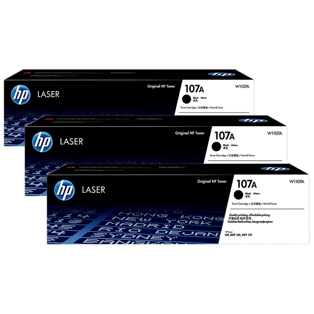 HP 107A Original W1107A Black LaserJet Toner Cartridge 