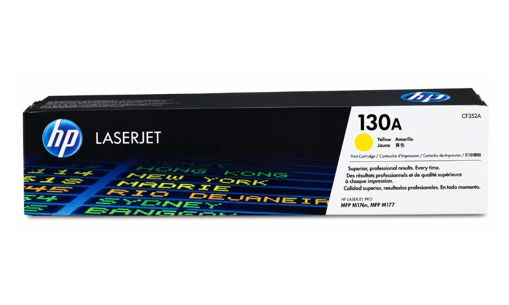 CF352A HP 130A Yellow Original High Quality LaserJet Toner Cartridge for M176n & M177fw – 1000 Pages