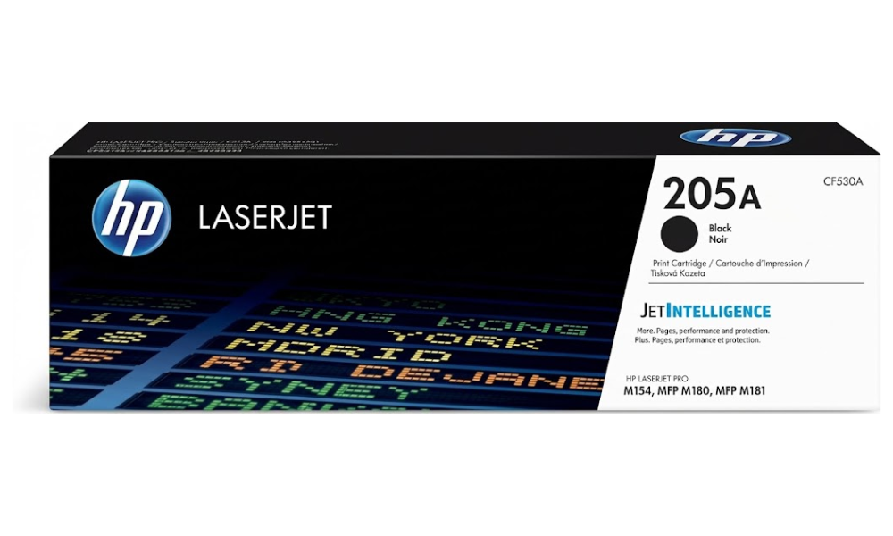 Black CF530A HP 205A Original LaserJet Toner Cartridge for Color LaserJet Pro M154 & MFP M180/M181 – 1100 Pages