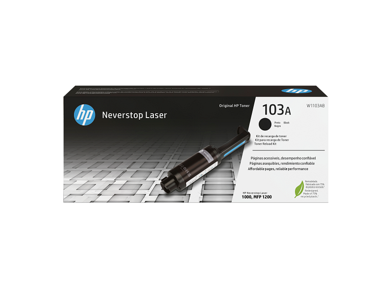 HP 103A Black (W1103AB) Original Neverstop Laser Toner Reload Kit