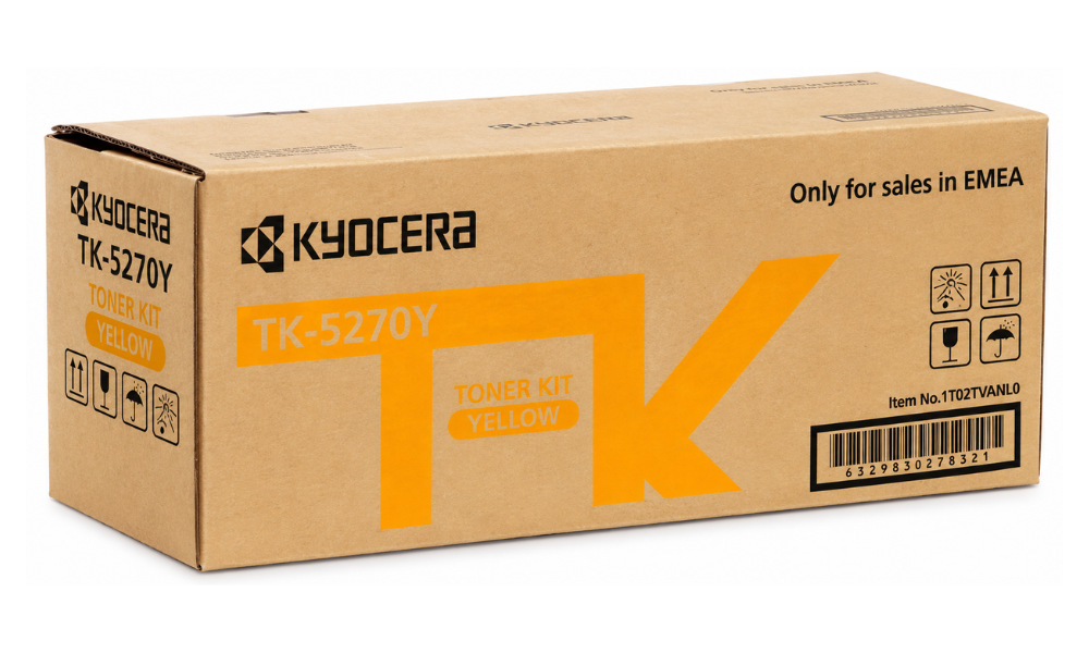 Kyocera TK 5270 Yellow High Performance Toner Cartridge for ECOSYS P6230cdn, M6230cidn & M6630cidn – 6000 Pages