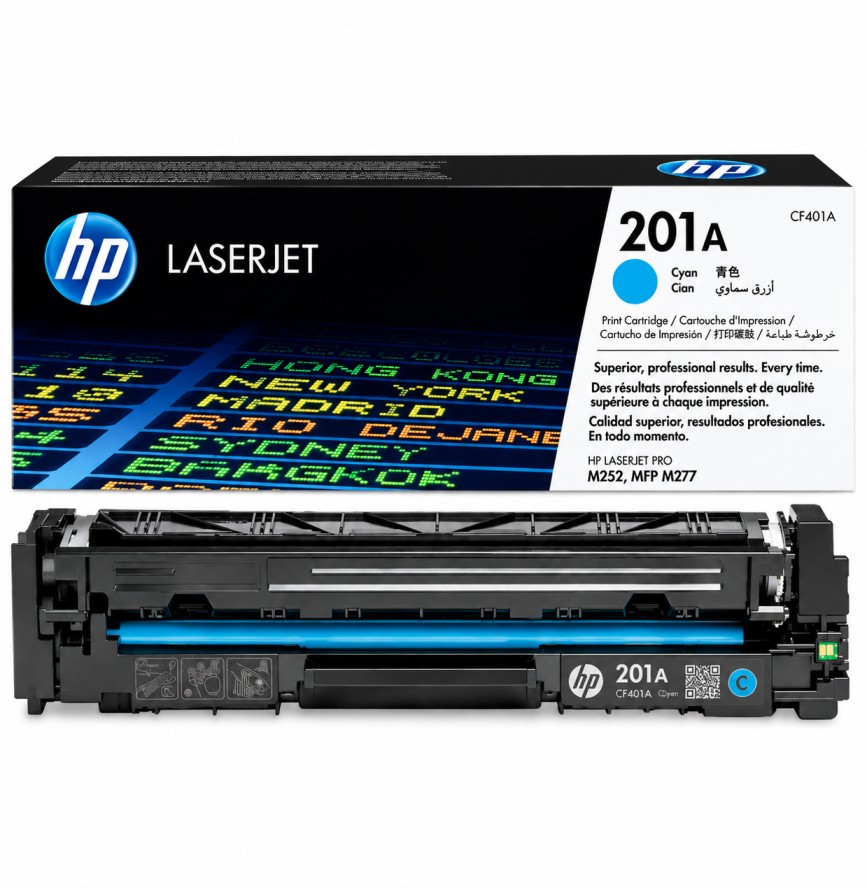 HP 201A (CF401A)  Cyan LaserJet Toner Cartridge original