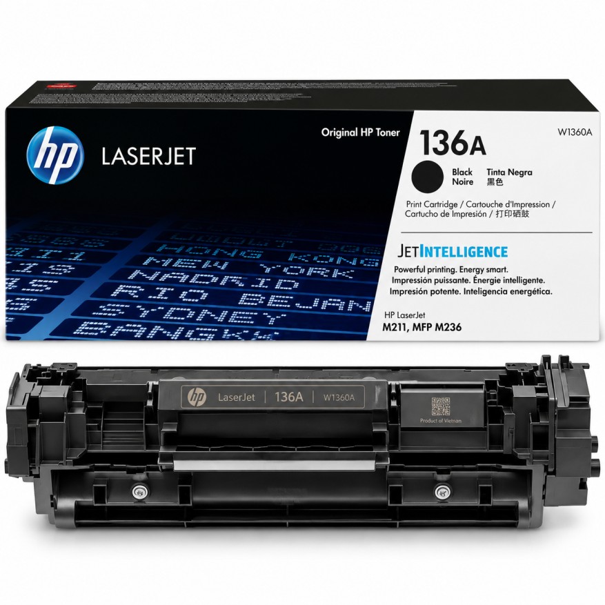 original black HP 136A (W1360A) LaserJet Toner Cartridge