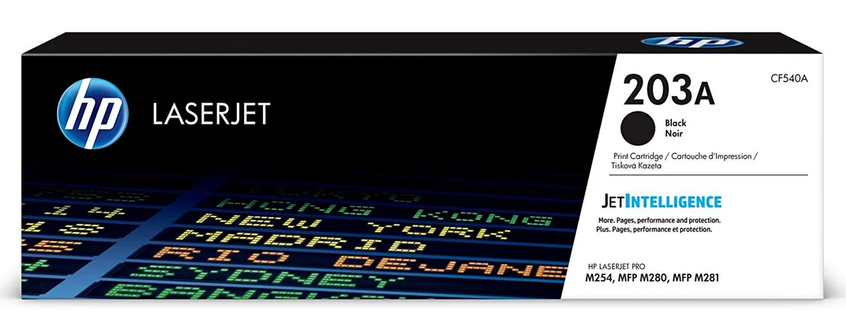 Black HP 203A Original (CF540A) LaserJet Toner Cartridge 