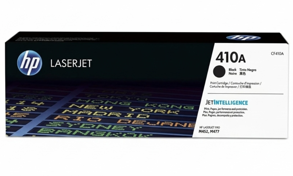 black original HP 410A (CF410A) LaserJet Toner Cartridge for M377, M452 & M477 – 2300 Pages