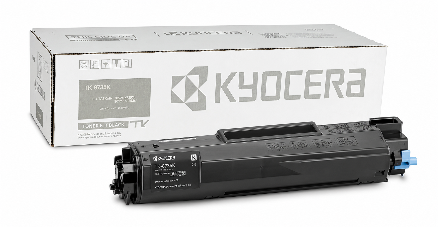 Black Kyocera TK 8735 Toner Cartridge for TASKalfa 7353ci & 8353ci – 85000 Pages